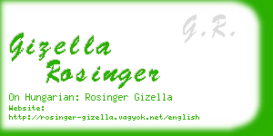 gizella rosinger business card